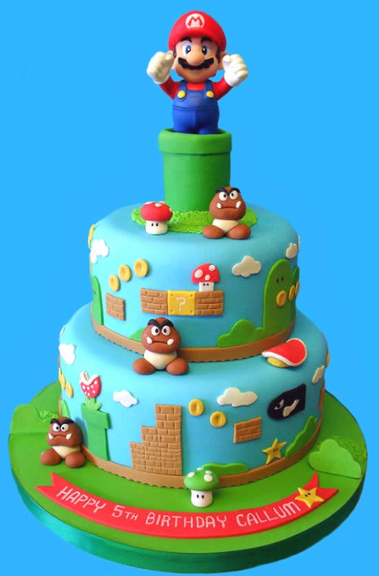 High Mario Brothers Cakes Photo Mario Th Birthday Cake Super