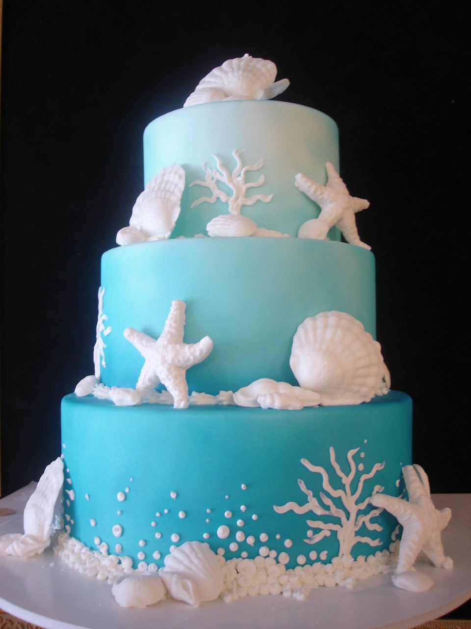 12 Sea Wedding Cakes Photo Ocean Beach Themed Wedding Cake Under The