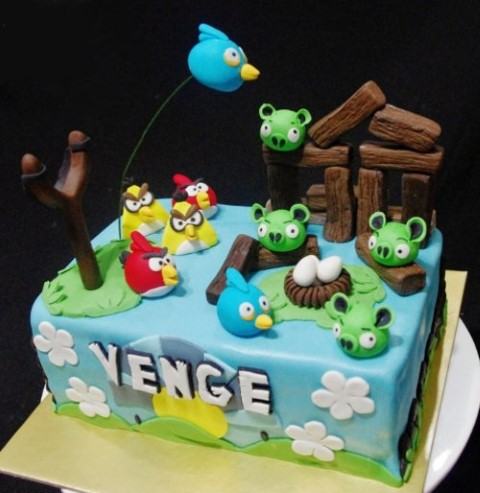 Angry Birds Birthday Cake