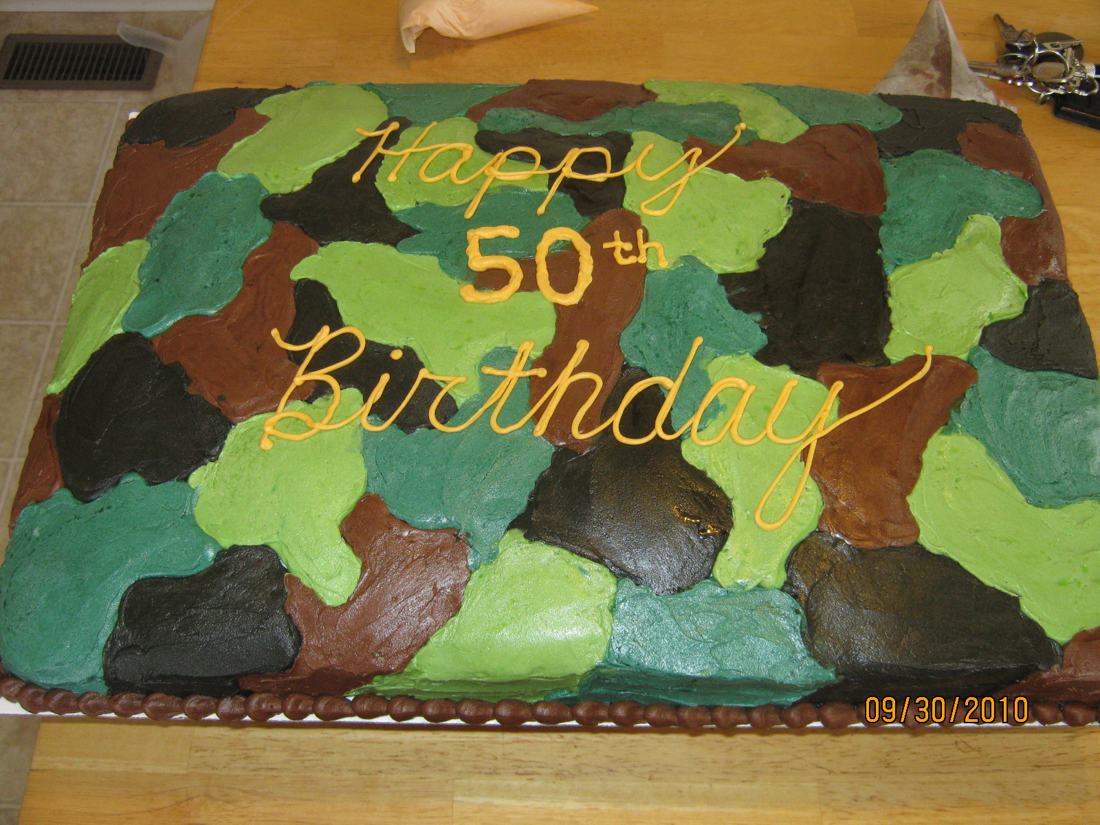 Camouflage Camo Birthday Cake