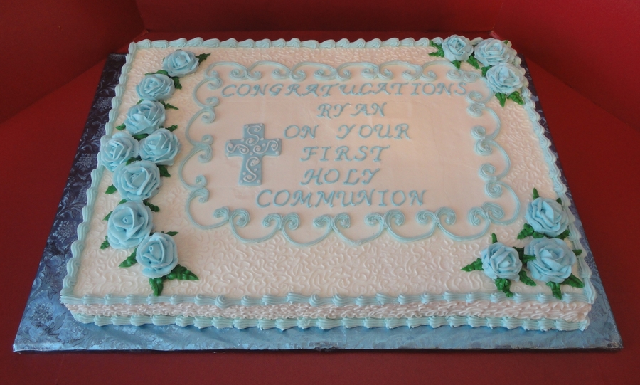 6 Photos of First Holy Communion Sheet Cakes For Boy