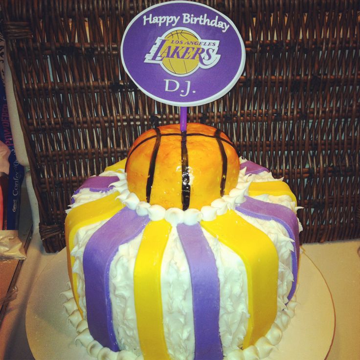 Lakers Basketball Cake