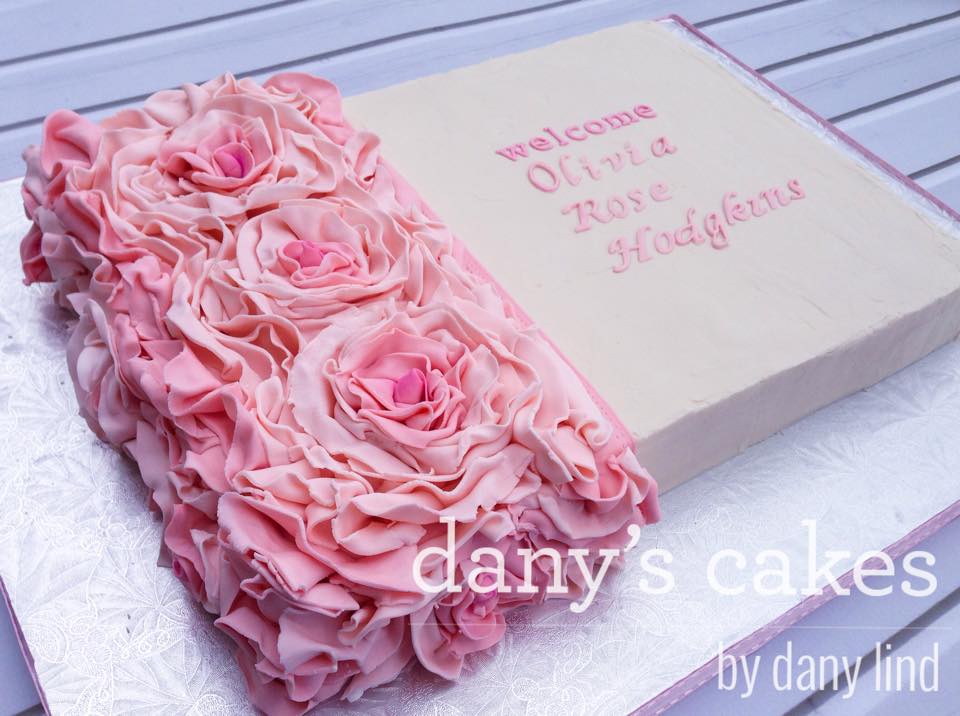 Rosette Half Sheet Cake