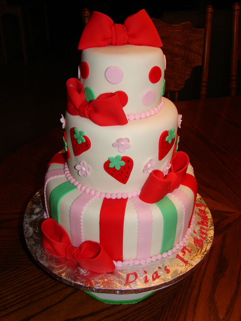 Strawberry Shortcake 1st Birthday Cake