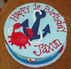 Anchors Aweigh Cake First Birthday