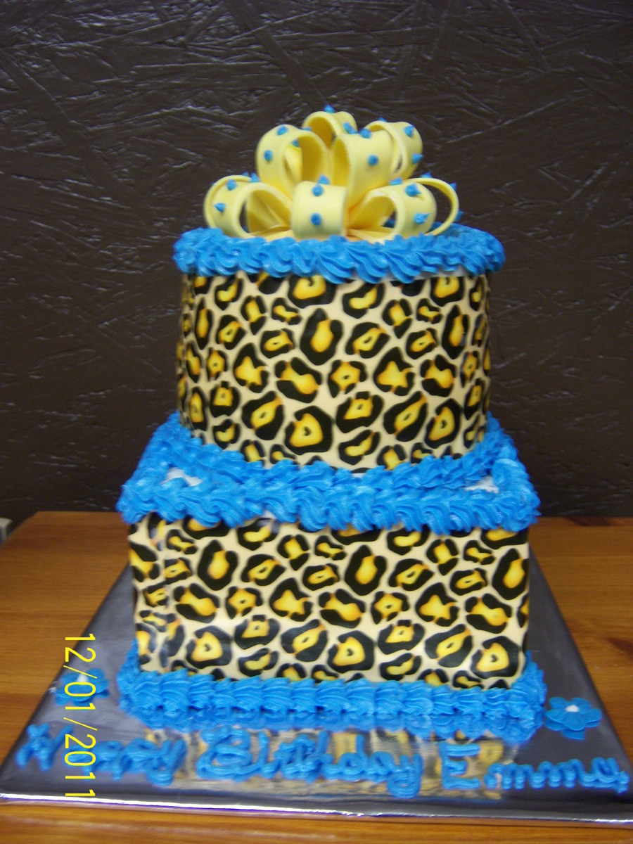 Cheetah Print Sugar Sheets for Cakes