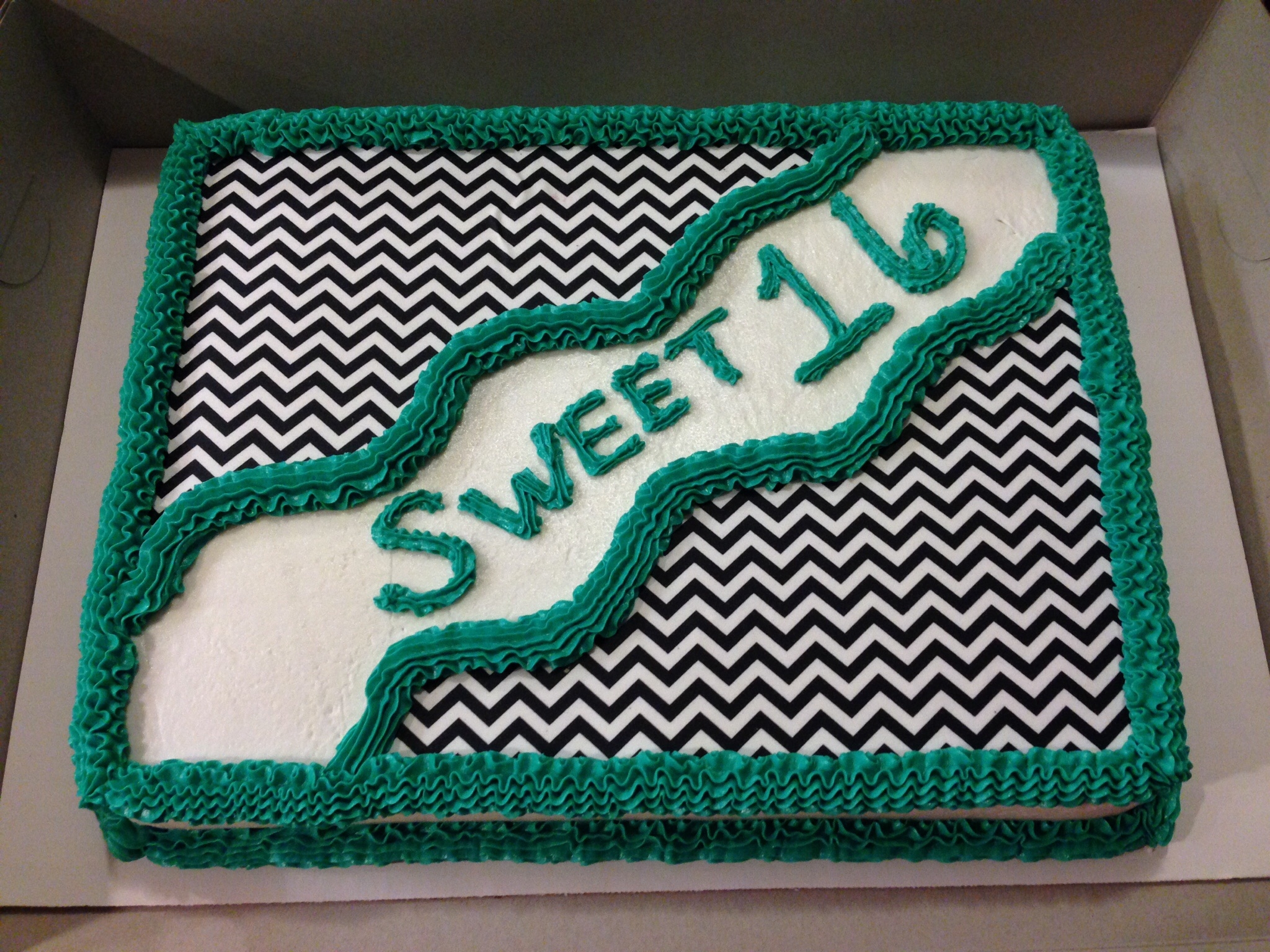 Chevron Sheet Cake