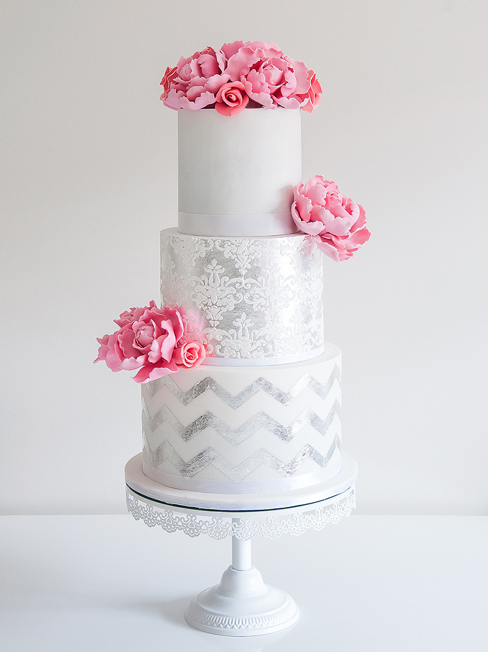 Chevron Wedding Cake