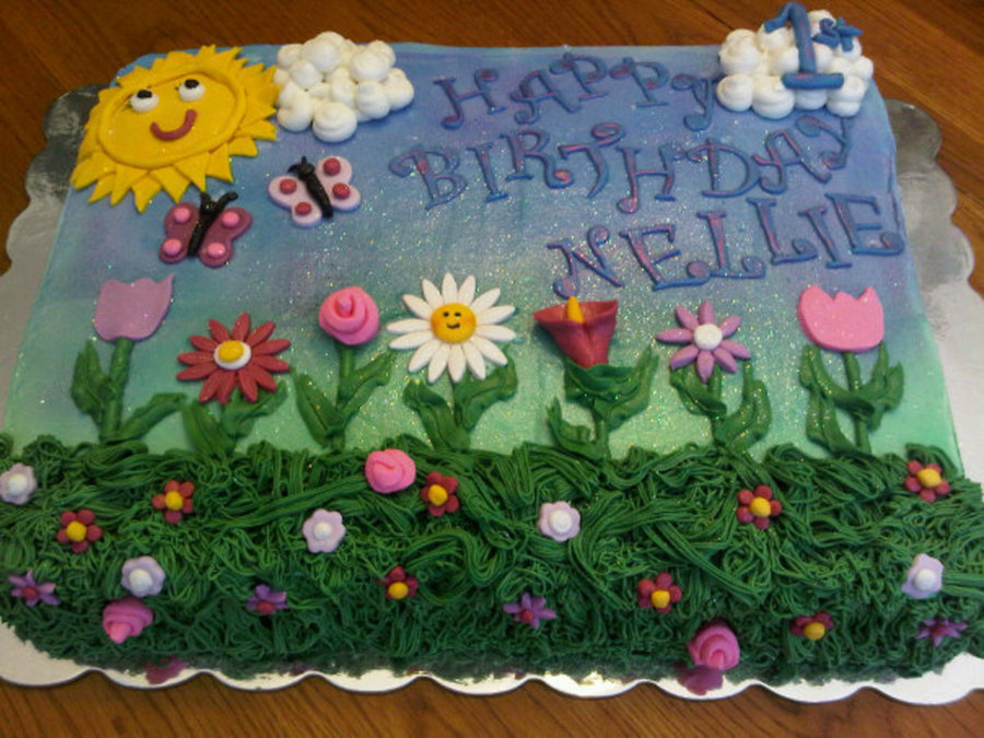 Flower Garden Birthday Cake