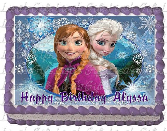 Frozen Edible Cake Topper