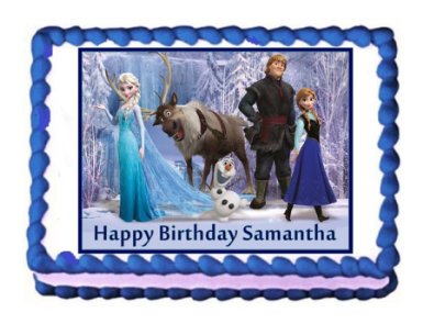 Frozen Edible Cake Topper