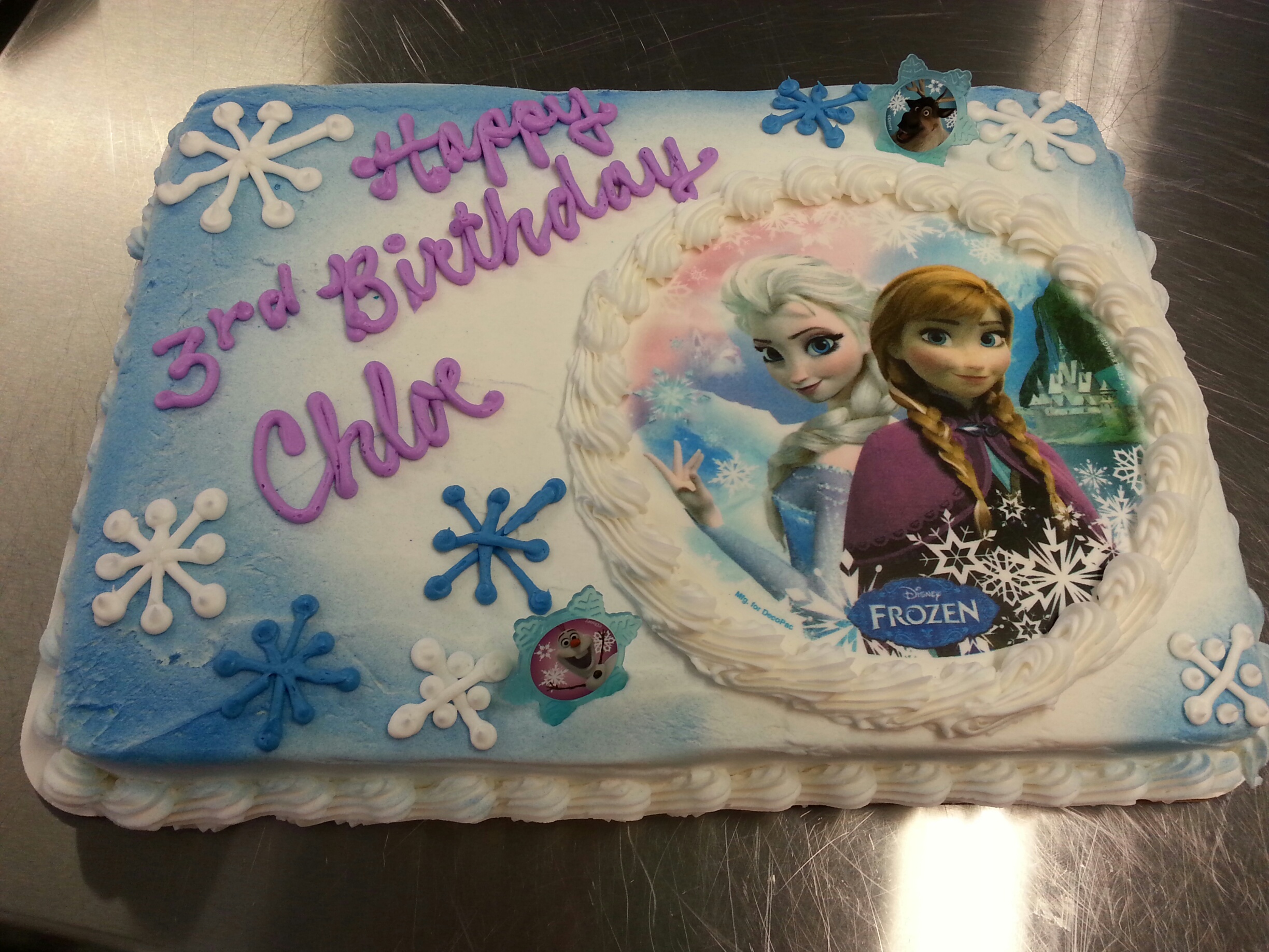 12 Photos of 1 4 Sheet Cakes With Frozen