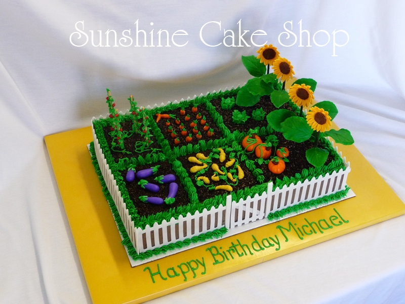 Garden Sheet Cake Ideas