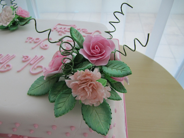 Retirement Cake with Flowers