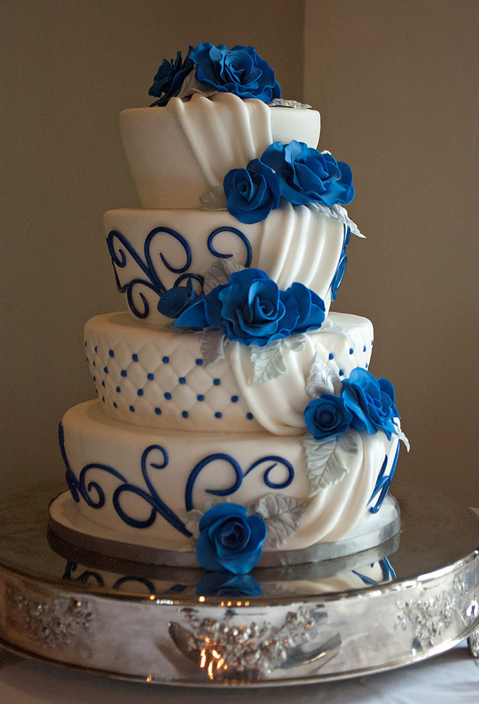 Royal Blue Wedding Cake