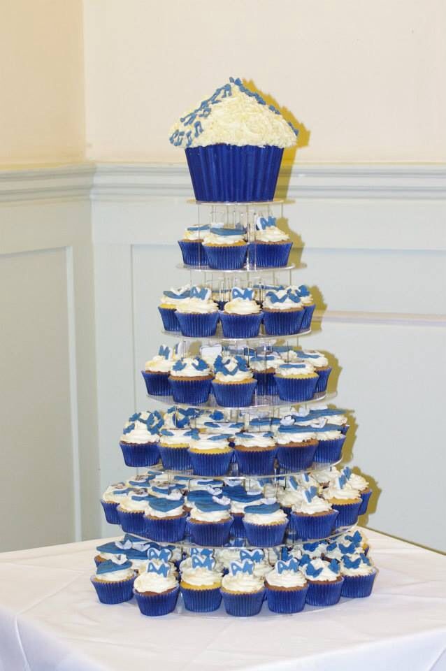 Royal Blue Wedding Cupcakes