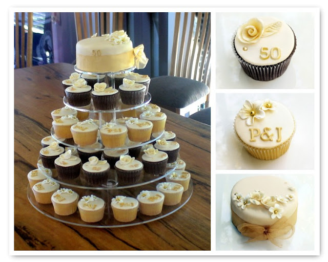 50th Wedding Anniversary Cupcake Idea