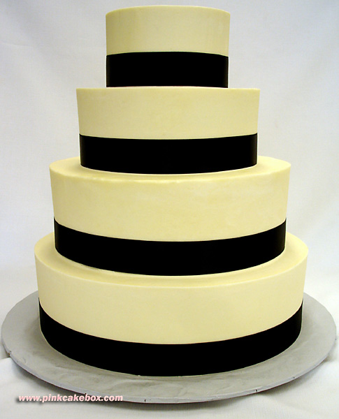 10 Black Wedding Cakes With Ribbon Photo Wedding Cake Ribbon