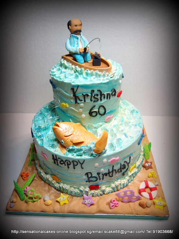 Fishing Theme Birthday Cake