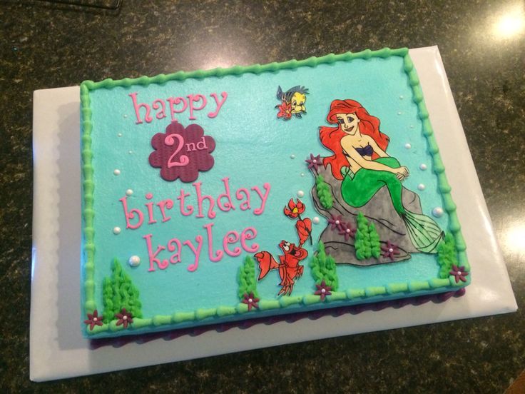 11 Photos of Half Sheet Cakes Little Mermaid