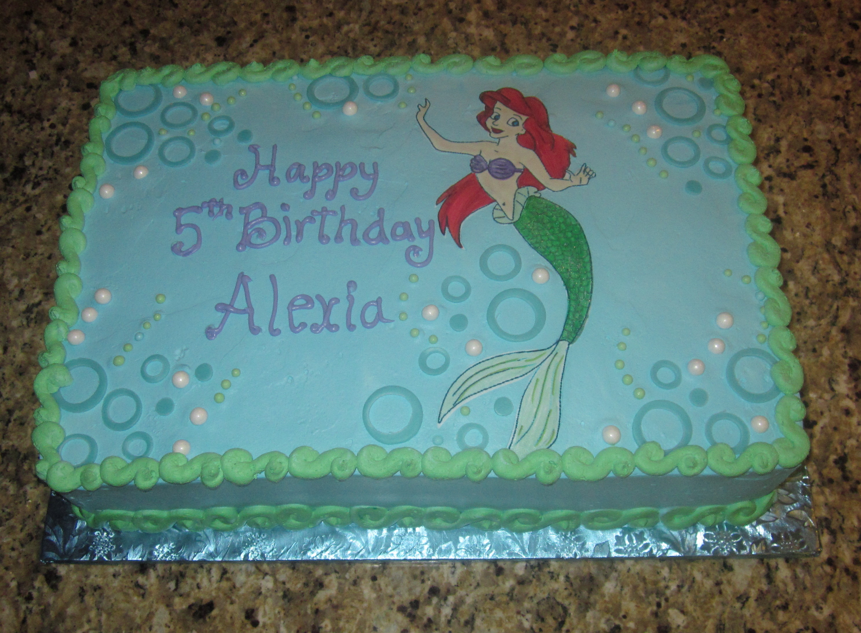 Little Mermaid Birthday Sheet Cakes