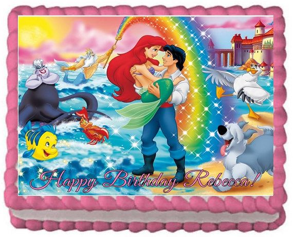 Little Mermaid Edible Cake Toppers