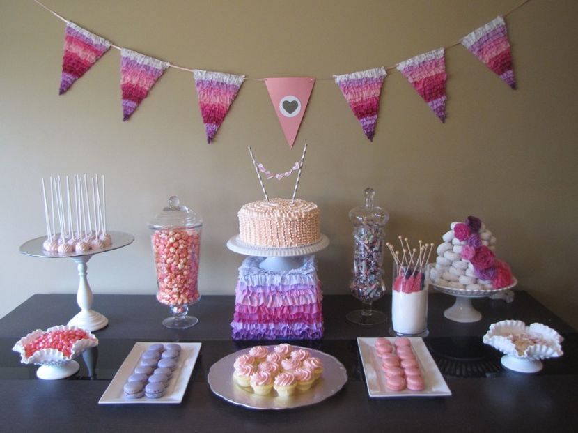 Pink Baby Shower Dessert Table