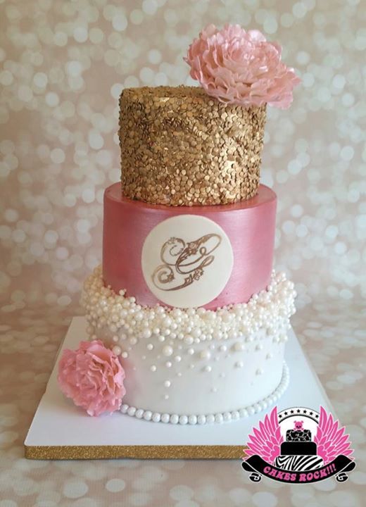 Ccizoepoetry Birthday Cake Hot Pink And Gold Birthday Cake