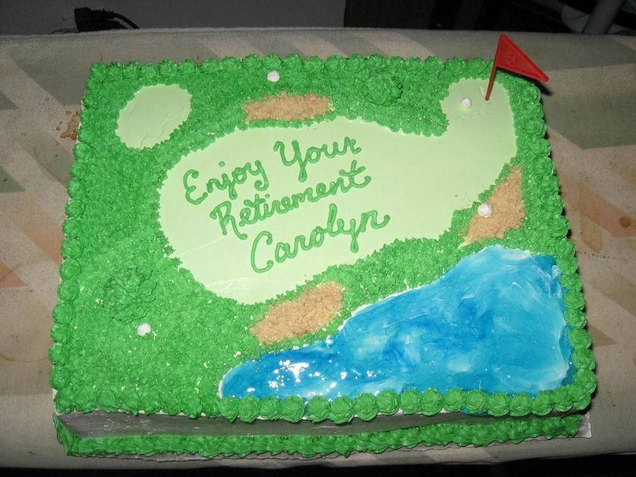 Golf Themed Retirement Cake