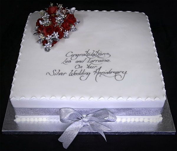 6 Photos of Wedding Anniversary Square Cakes