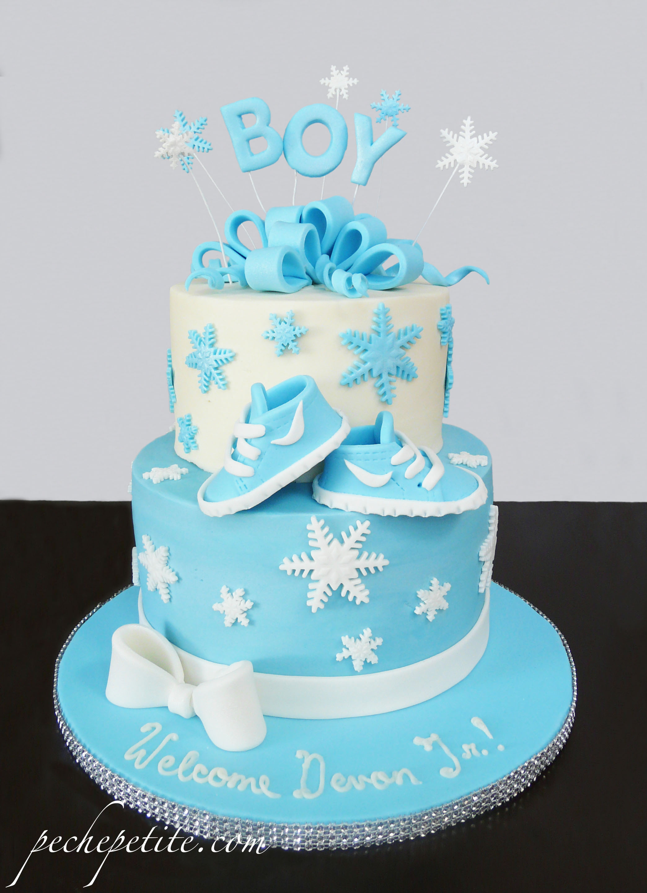 Winter Baby Shower Cake Boys