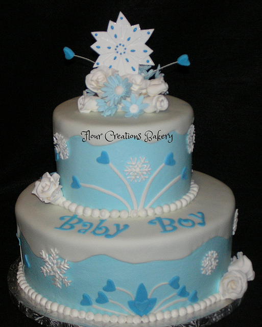 Winter Wonderland Baby Shower Cake