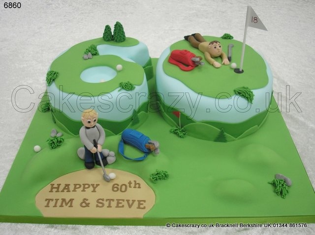 Golf Shaped Birthday Cake