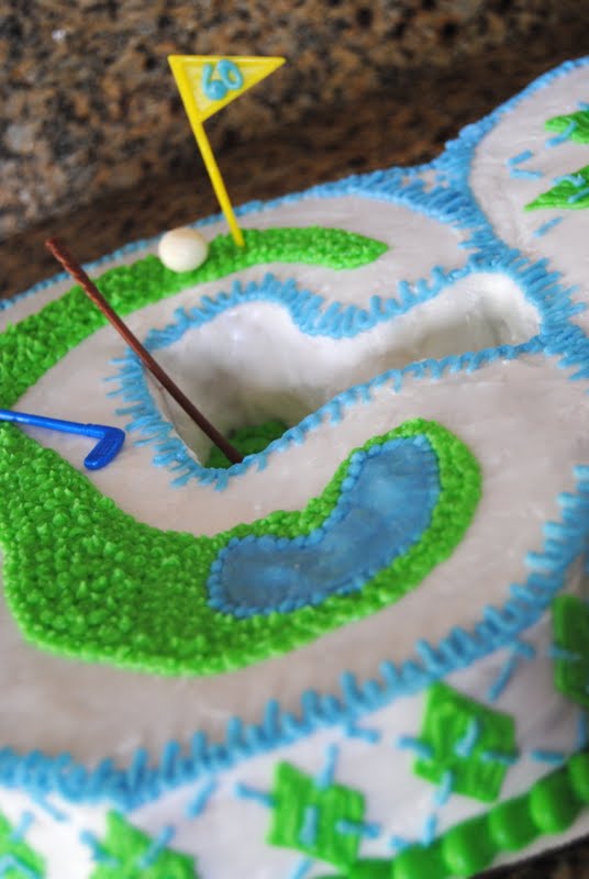 Golf Themed 60th Birthday Cake