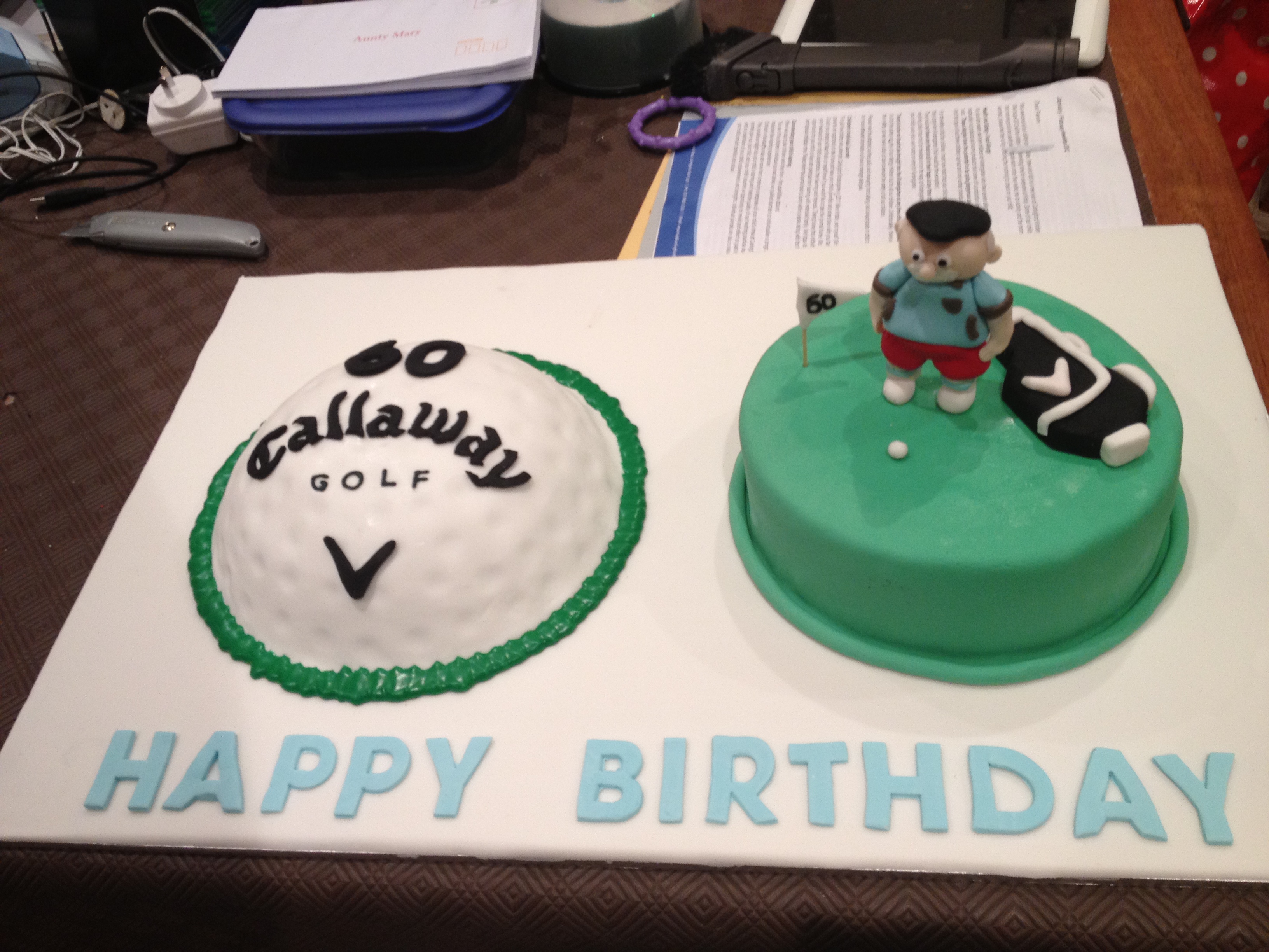 Happy 60th Birthday Golf Cake