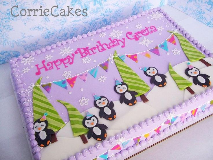 Penguin Birthday Cake