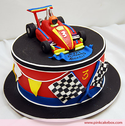 Race Car Birthday Cake Boy