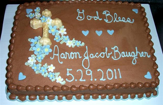 5 Photos of Blue Baptism Sheet Cakes