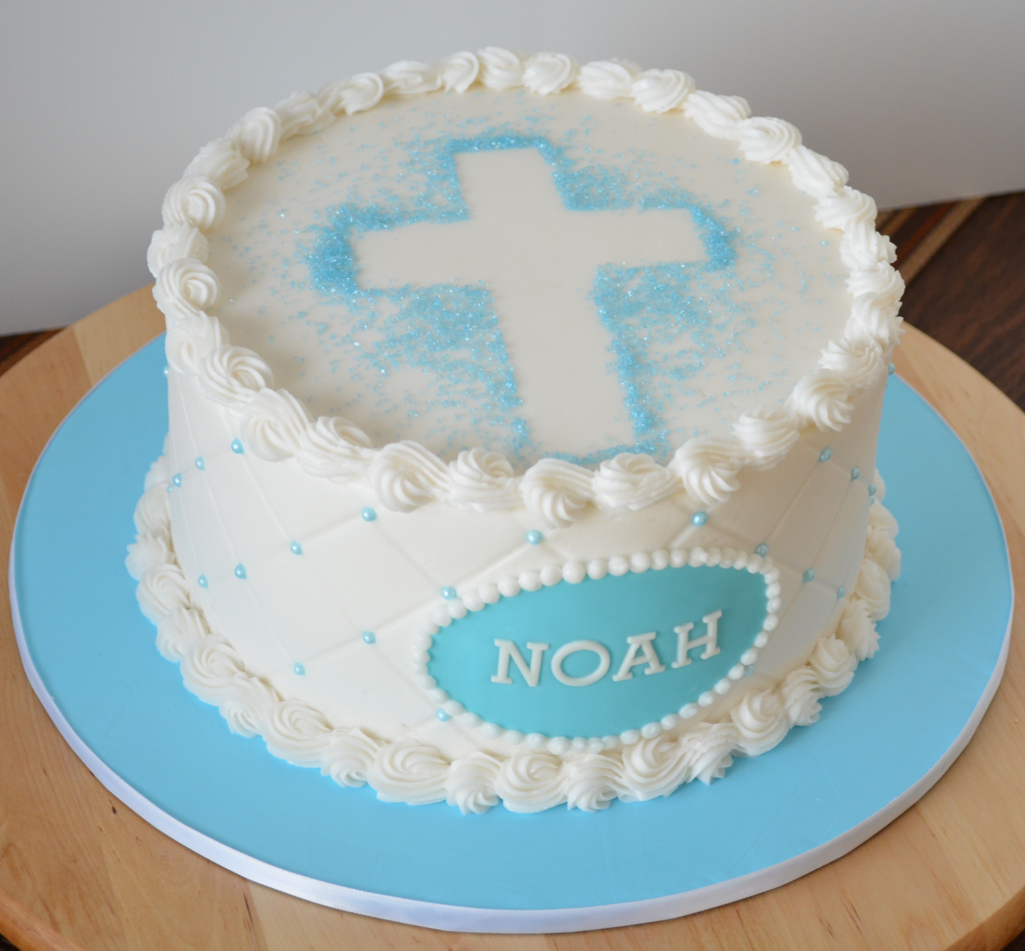 10 Photos of Baptism Cakes For Boys 1 4 Sheet