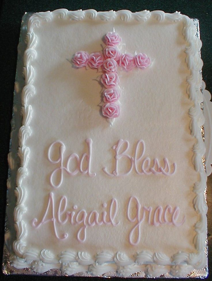 Baby Girl Baptism Sheet Cake Ideas