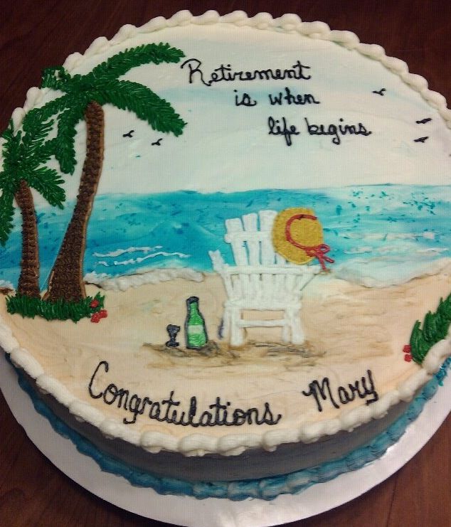 Beach Chair Retirement Cake