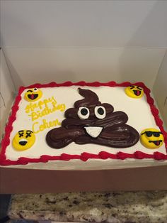 Emoji Poop Birthday Cake