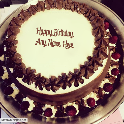 Happy Birthday Chocolate Cake with Name