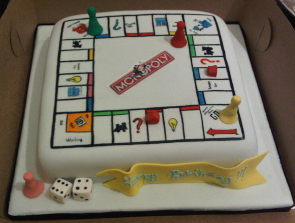 Monopoly Board Game Cake