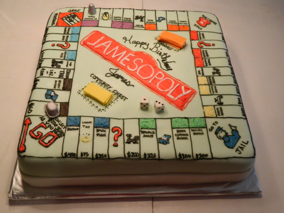 Monopoly Board Game Cake