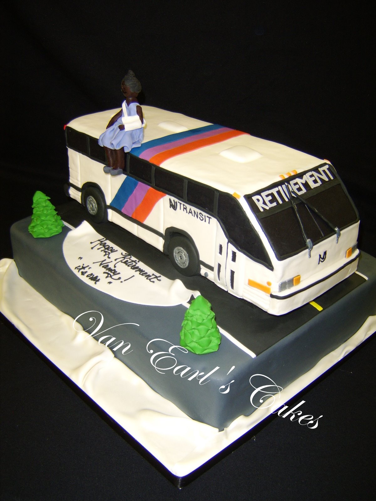 Bus Retirement Cakes