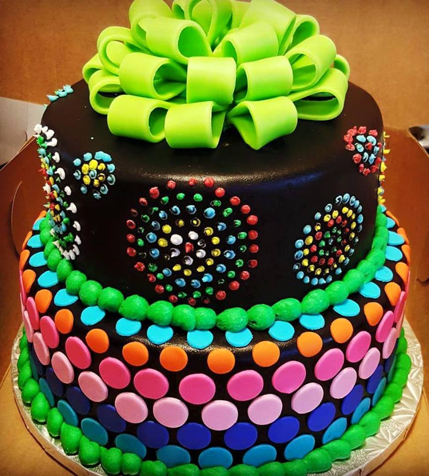 Neon Birthday Cake