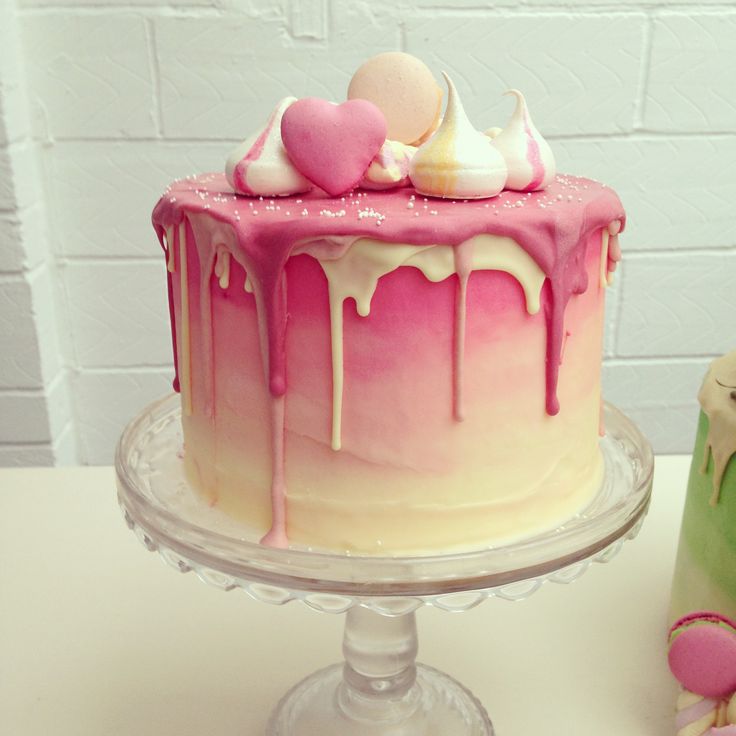 Pink Drip Cake