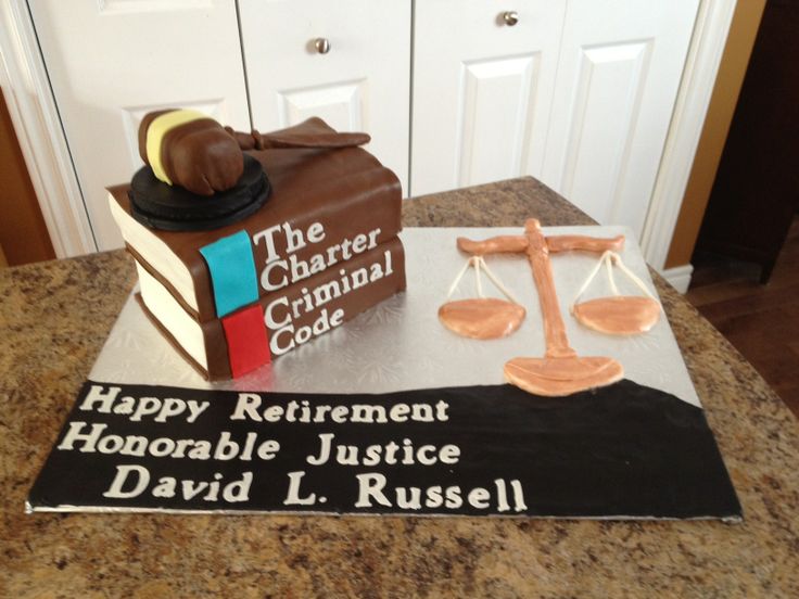 Retirement Cake Ideas for Judges