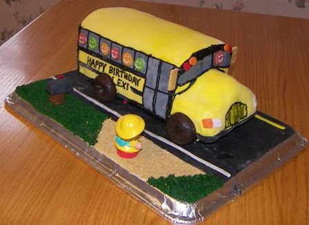 School Bus Birthday Cake